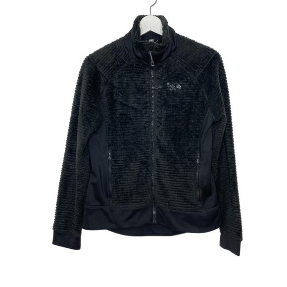 Mountain Hardwear Women’s Size M Black Polartec Full Zip Logo Fleece Jacket - Picture 1 of 11